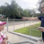 CFC Outreach Director Sophia Lorey speaking with CIF Director Bobbi Madsen