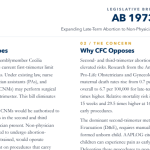 Lobby Sheet - California Family Council Header for a legislative brief titled AB 1973, with California Family Council logo and two sections: 'What AB 1973 Does' and 'Why CFC Opposes'.